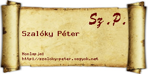 Szalóky Péter névjegykártya